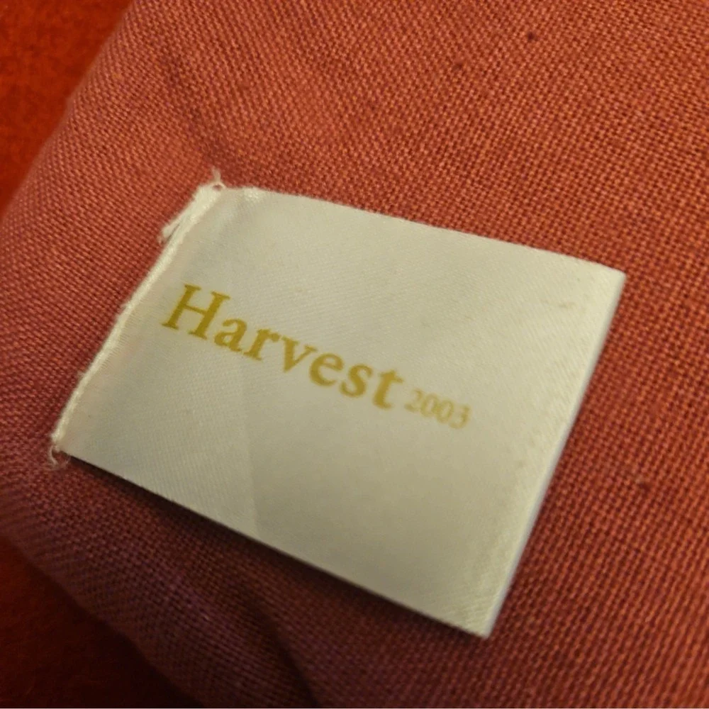 Vtg Harvest 2003 Set (4) Placemats 2 tone Rust‎ w/Purple Grape Fruit Embroided
